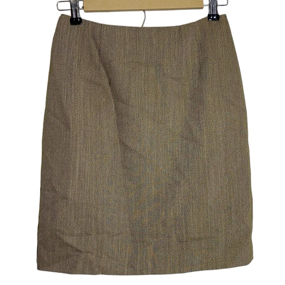 Vtg Linda Allard Ellen Tracy Wool Skirt Womens 4 (26" Waist) Pencil Tweed Office